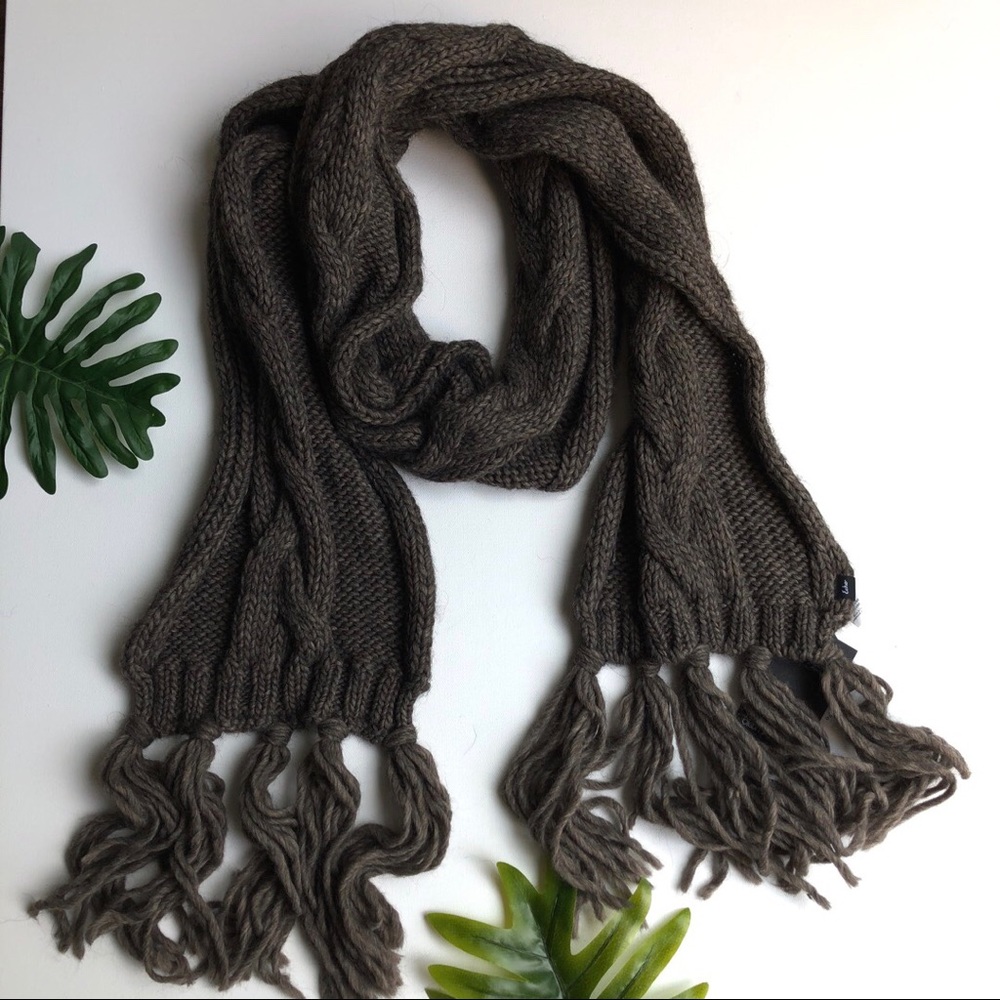 Echo Bloomingdales Wool Blend Cable Knit Scarf - Picture 2 of 7